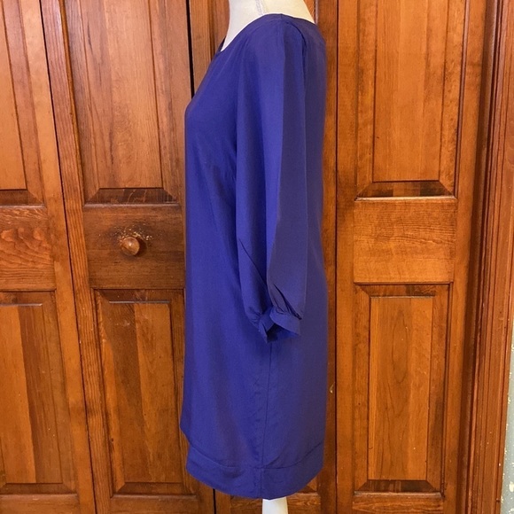 Splendid Boat Neck Balloon Sleeve Shift Dress DEEP RICH PURPLE Size Small EUC - Picture 4 of 14
